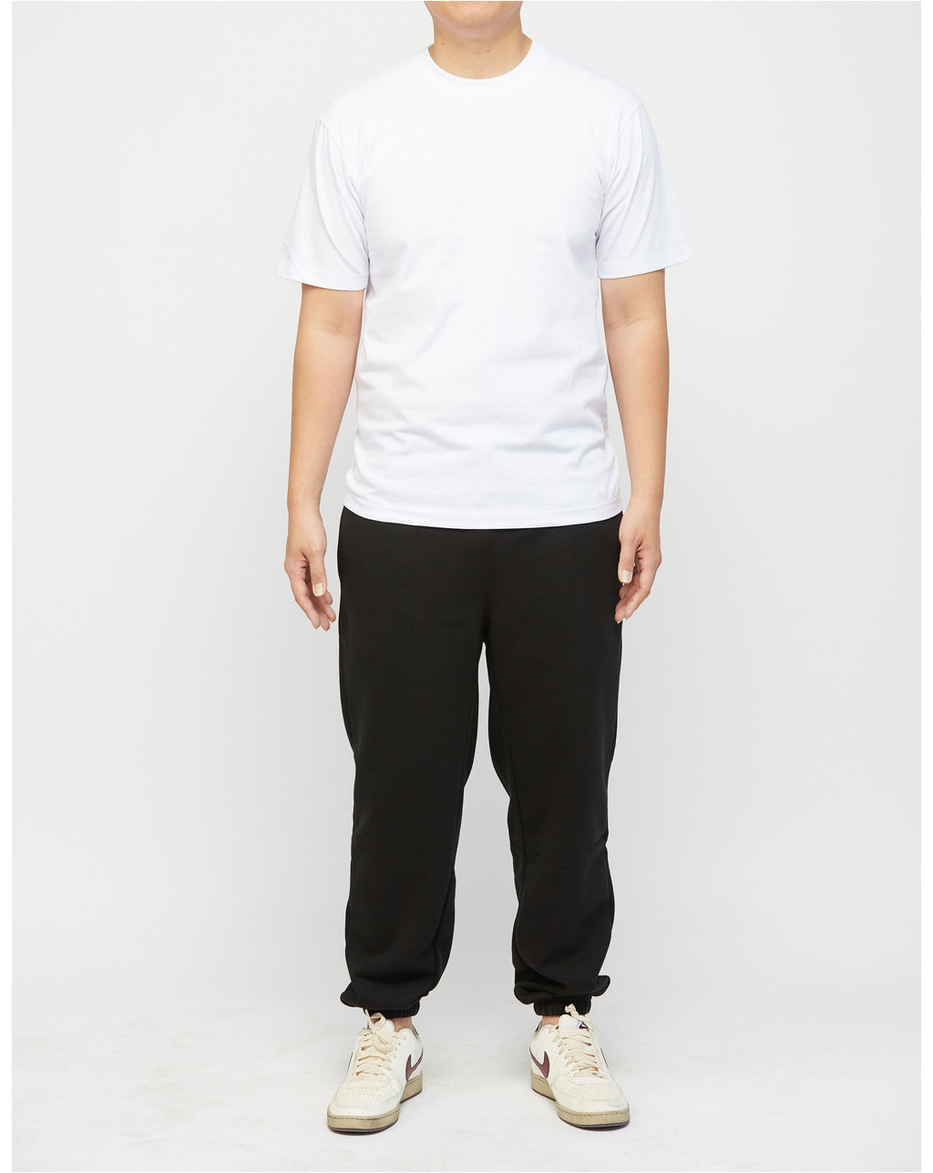 GWM Men's Heavyweight Cotton Short Sleeve Crew Neck White T-Shirt