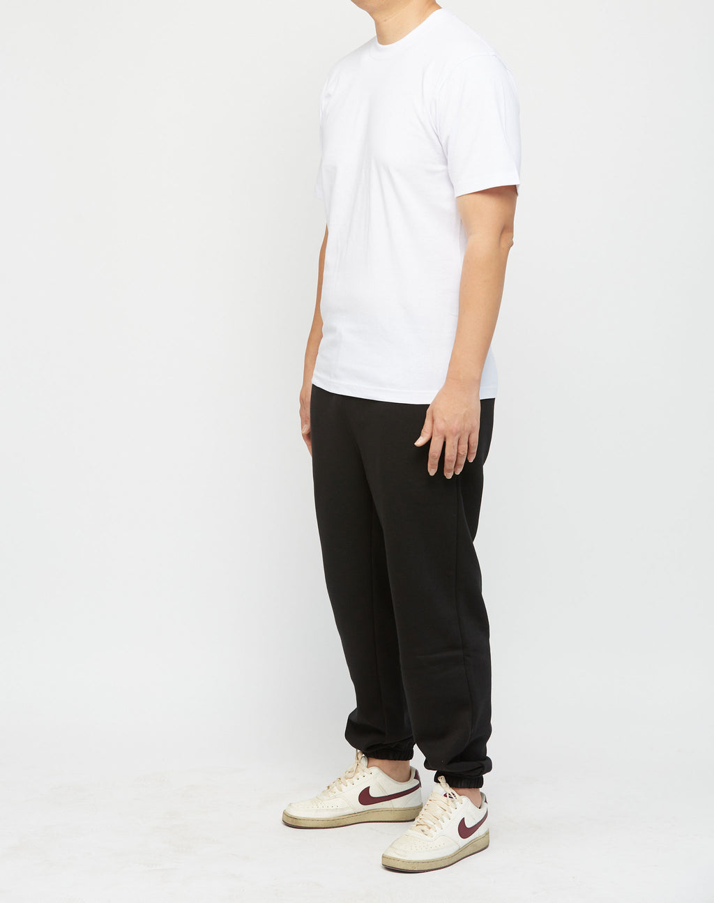 GWM Men's Heavyweight Cotton Short Sleeve Crew Neck White T-Shirt