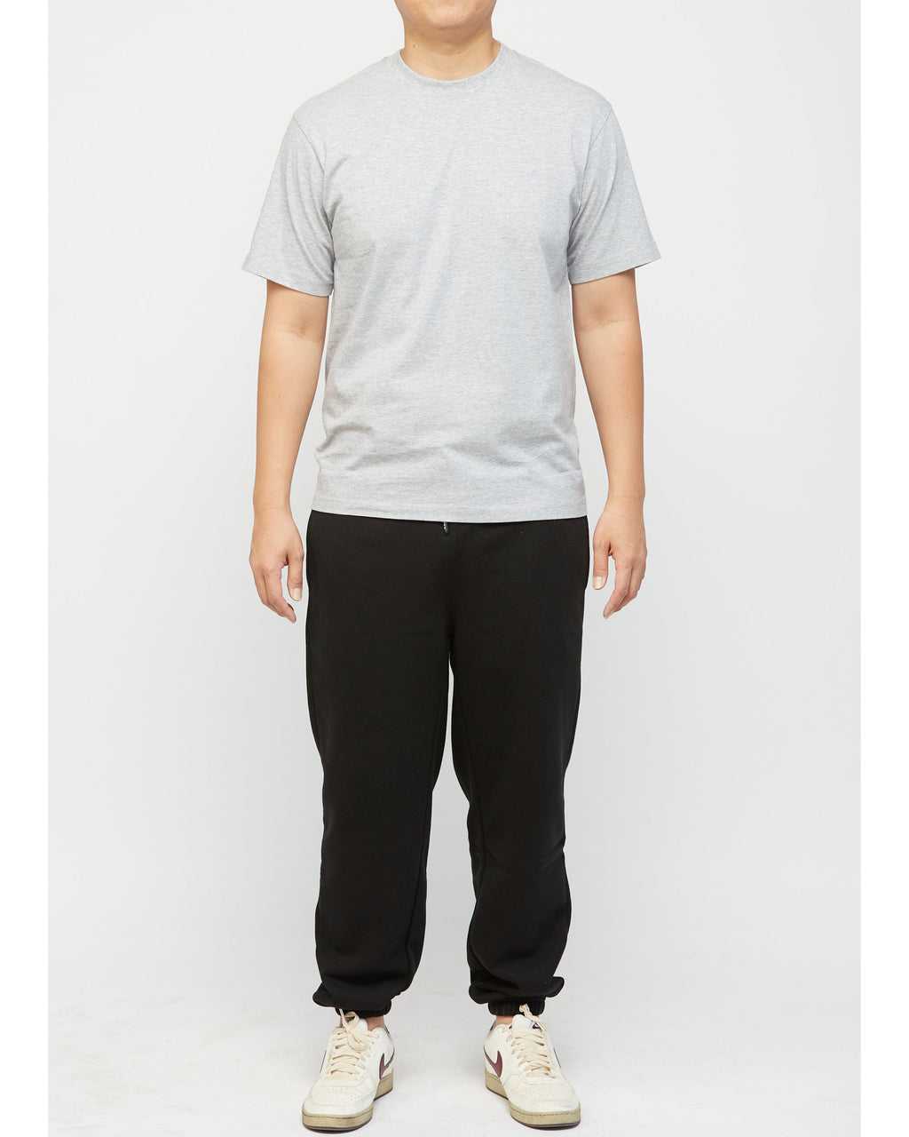 GWM Men's Heavyweight Cotton Short Sleeve Crew Neck Heather Grey T-Shirt