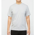 GWM Men's Heavyweight Cotton Short Sleeve Crew Neck Heather Grey T-Shirt