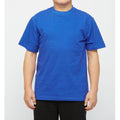 Men's Heavyweight Cotton Short Sleeve Crew Neck Royal Blue T-Shirt